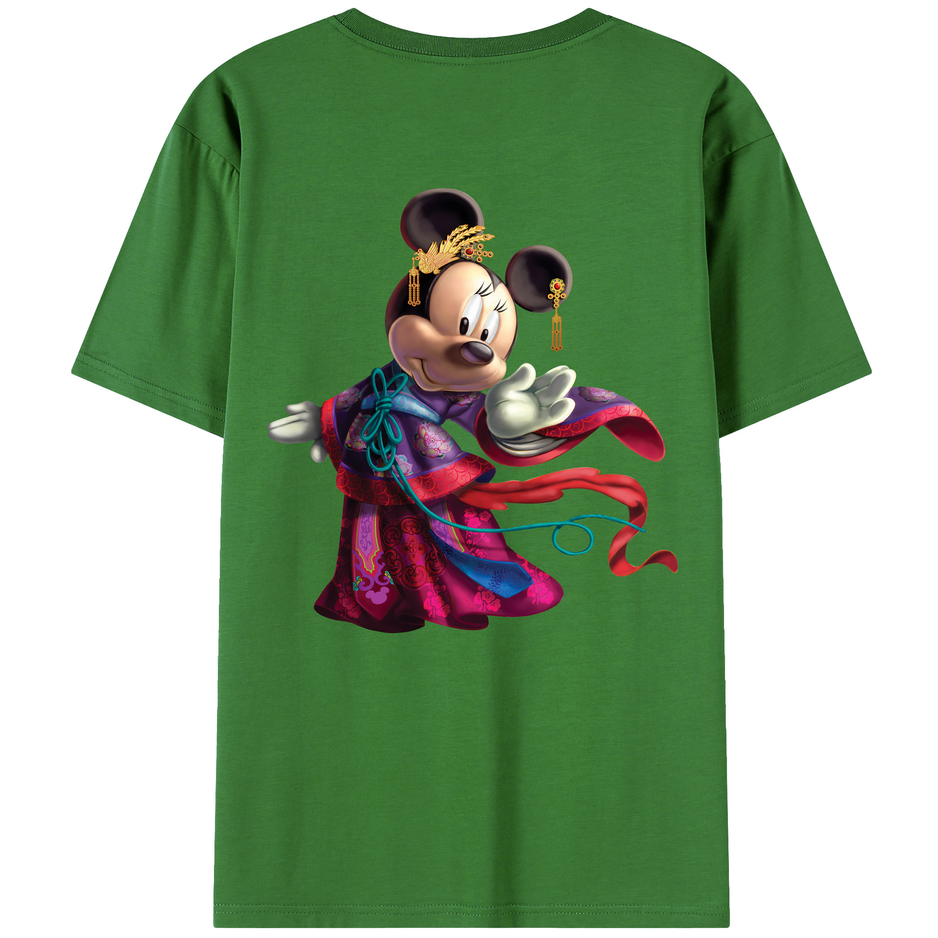 （画像用） ミッキーマウス Mickey Mouse レディース半袖Tシャツ(バックプリント)